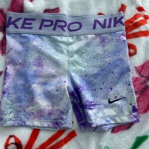 Nike Pro Purple and White Athletic Shorts